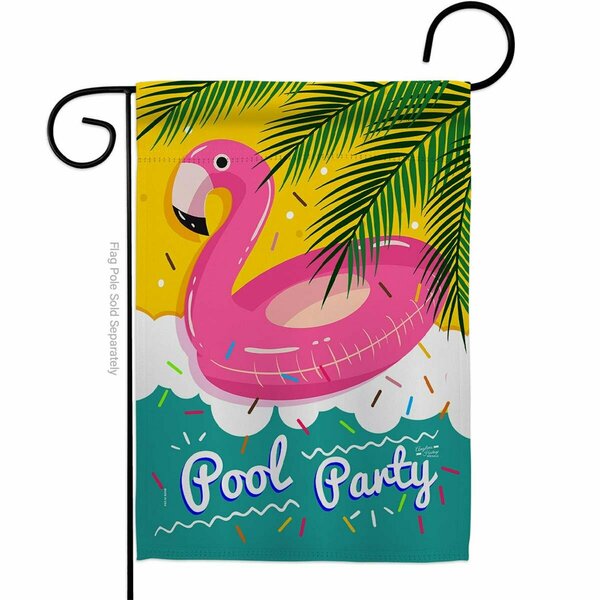 Patio Trasero Summer Pool Party Summertime Fun & Sun 13 x 18.5 in. Double-Sided  Vertical Garden Flags for PA3903898